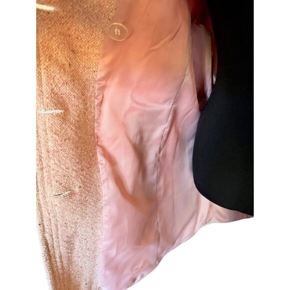 Esprit Outerwear Pink Tweed Wool Blend Peacoat Women’s XL Made in Ukraine Y2K - Picture 10 of 10